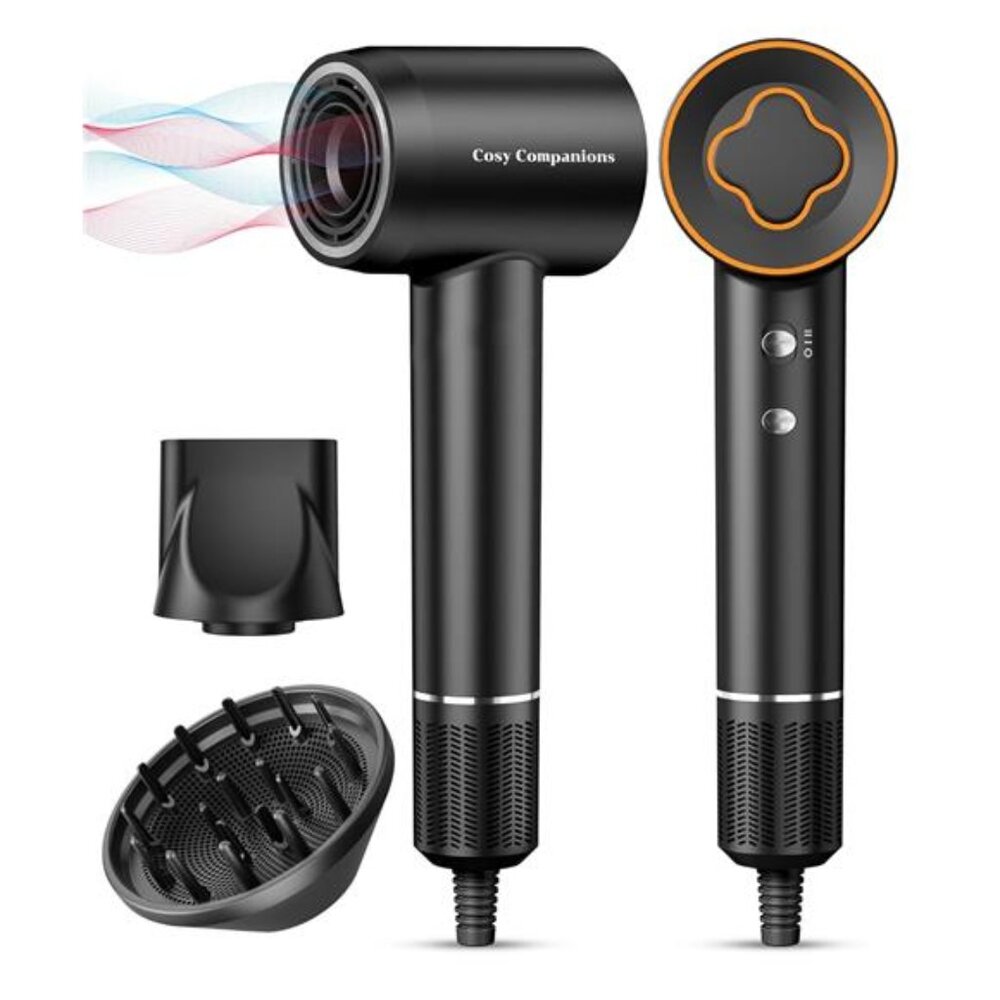 Hair Dryer, 150000 RPM High-Speed Brushless Motor Negative Ionic Blow Dryer